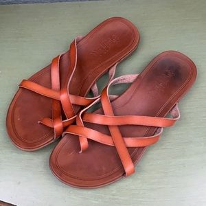 MAD LOVE Boho Criss Cross Leather Sandals Size 8